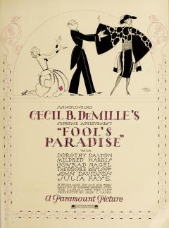 Natacha Rambova Fools Paradise Movie Costume Sketch Cecil B DeMille Classic Hollywood - 4281022