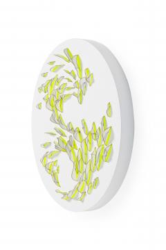 Natale Adgnot Mixed Media Wall Sculpture Titled Reflex Dispersion Round  - 4514713