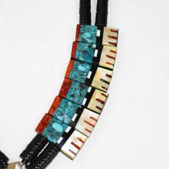 Native American Sterling Silver Multi Stone Necklace - 4560158