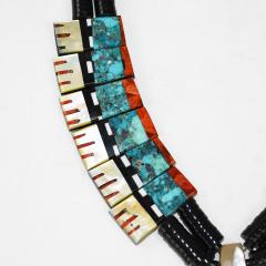 Native American Sterling Silver Multi Stone Necklace - 4560159