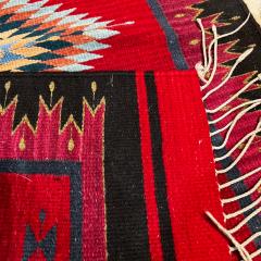 Native Navajo Style Wall Art Tapestry Colorful Black Pink Red Rug - 3163144