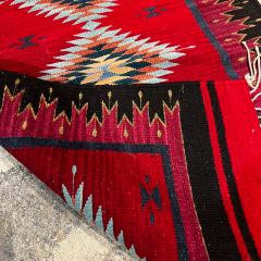 Native Navajo Style Wall Art Tapestry Colorful Black Pink Red Rug - 3163145