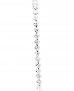 Natural 1 Carat Round Diamond Half Tennis Half Bangle Bracelet - 3500482