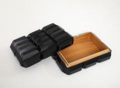 Natural Black Buffalo Horn Box - 4293249
