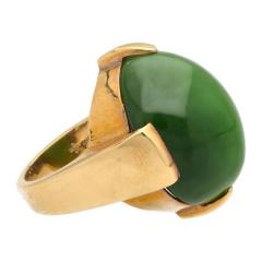 Natural Cats Eye Gump Signed Ring in 14K Yellow Gold - 3504670