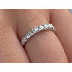 Natural Diamond Wedding Band in 18k white gold setting - 3500152