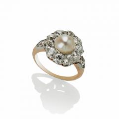 Natural Freshwater Pearl and Diamond Ring - 3208825