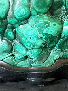 Natural Malachite Rock on Display Stand as Chinese Scholar Stone - 3355246