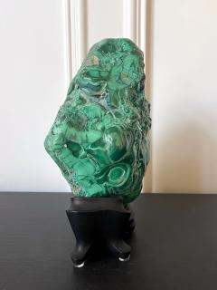 Natural Malachite Rock on Display Stand as Chinese Scholar Stone - 4480092