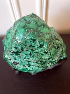 Natural Malachite Rock on Display Stand as Chinese Scholar Stone - 4480094