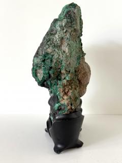 Natural Malachite Rock on Display Stand as Chinese Scholar Stone - 4517609