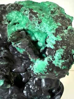 Natural Malachite Rock on Display Stand as Chinese Scholar Stone - 4517626