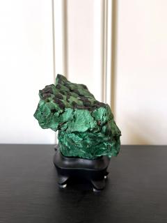 Natural Malachite Rock on Display Stand as a Scholar Stone - 2799775