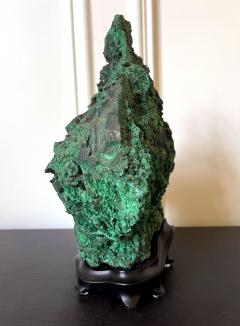 Natural Malachite Scholar Stone on Display Stand - 2871739