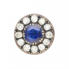 Natural No Heat 3 82 Carat Sapphire Brooch Sapphire Stones in Silver 9K Gold - 3551619
