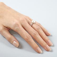 Natural Pearl and Diamond Ring - 348907