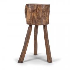 Naturally Bleached Butcher Block Side Table - 1794194