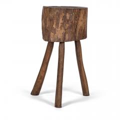 Naturally Bleached Butcher Block Side Table - 1794196