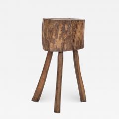 Naturally Bleached Butcher Block Side Table - 1848408