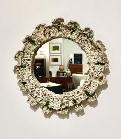 Nature inspired freeform Ceramic Mirror Made By Aram C Stamped Aram C  - 4330197