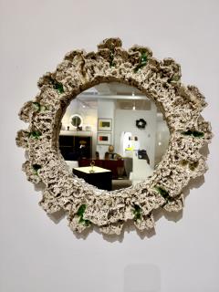 Nature inspired freeform Ceramic Mirror Made By Aram C Stamped Aram C  - 4330198