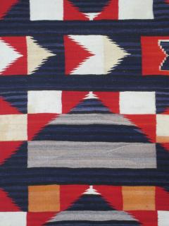 Navajo Dine Transitional blanket with moki and traditional designs - 1662676