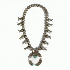 Navajo Dine squash blossom necklace - 3913615