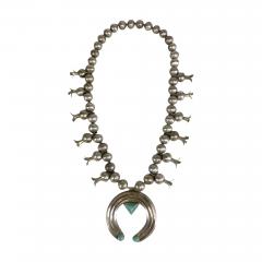 Navajo Dine squash blossom necklace - 3917221