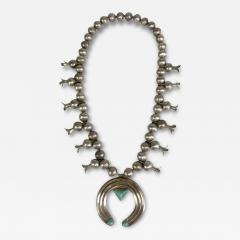 Navajo Dine squash blossom necklace - 3917222