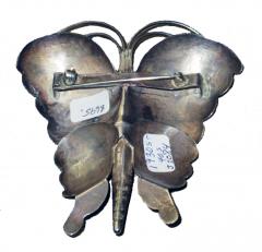 Navajo silver butterfly pin - 2251046