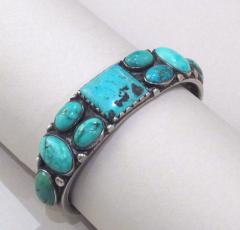 Navajo style multi stone bracelet by Jock Fabour - 2618945