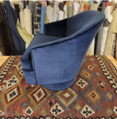 Navy Blue Drexel Swivel Chairs - 2848731