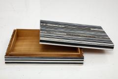Navy Natural Bone Incised Box 7x10 - 3358538