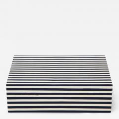 Navy Natural Pinstripe Bone Box - 758138