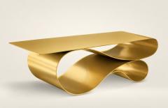 Neal Aronowitz Whorl Coffee Table in Gold Aluminum by Neal Aronowitz - 4644720