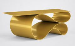 Neal Aronowitz Whorl Coffee Table in Gold Aluminum by Neal Aronowitz - 4644721