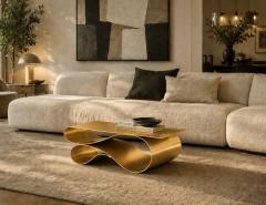 Neal Aronowitz Whorl Coffee Table in Gold Aluminum by Neal Aronowitz - 4644722