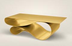 Neal Aronowitz Whorl Coffee Table in Gold Aluminum by Neal Aronowitz - 4644726