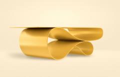 Neal Aronowitz Whorl Coffee Table in Gold Aluminum by Neal Aronowitz - 4644727