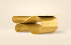 Neal Aronowitz Whorl Coffee Table in Gold Aluminum by Neal Aronowitz - 4644728