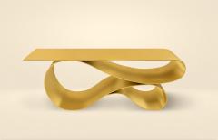 Neal Aronowitz Whorl Coffee Table in Gold Aluminum by Neal Aronowitz - 4644729