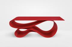 Neal Aronowitz Whorl Coffee Table in Red Powder Coated Aluminum by Neal Aronowitz - 4633437
