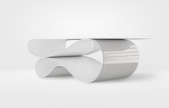 Neal Aronowitz Whorl Coffee Table in White Powder Coated Aluminum - 4278850