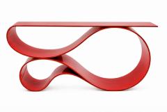 Neal Aronowitz Whorl Console In Red Powered Coated Aluminum by Neal Aronowitz - 4621021