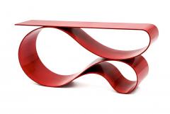 Neal Aronowitz Whorl Console In Red Powered Coated Aluminum by Neal Aronowitz - 4621023