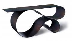 Neal Aronowitz Whorl Console in Black Iridescent Powder Coated Aluminum by Neal Aronowitz - 2087198