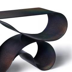 Neal Aronowitz Whorl Console in Black Iridescent Powder Coated Aluminum by Neal Aronowitz - 2087209