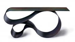 Neal Aronowitz Whorl Console in Black Iridescent Powder Coated Aluminum by Neal Aronowitz - 2087210