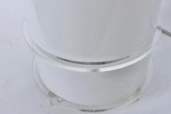 Neal Small Neal Small Style White Lucite Table Lamp with Clear Lucite Detail 1970s - 3009790