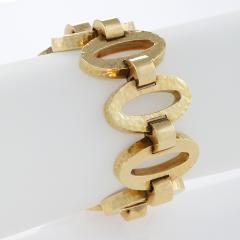 Neiman Marcus Late 20th Century Gold Hammered Link Bracelet - 134407